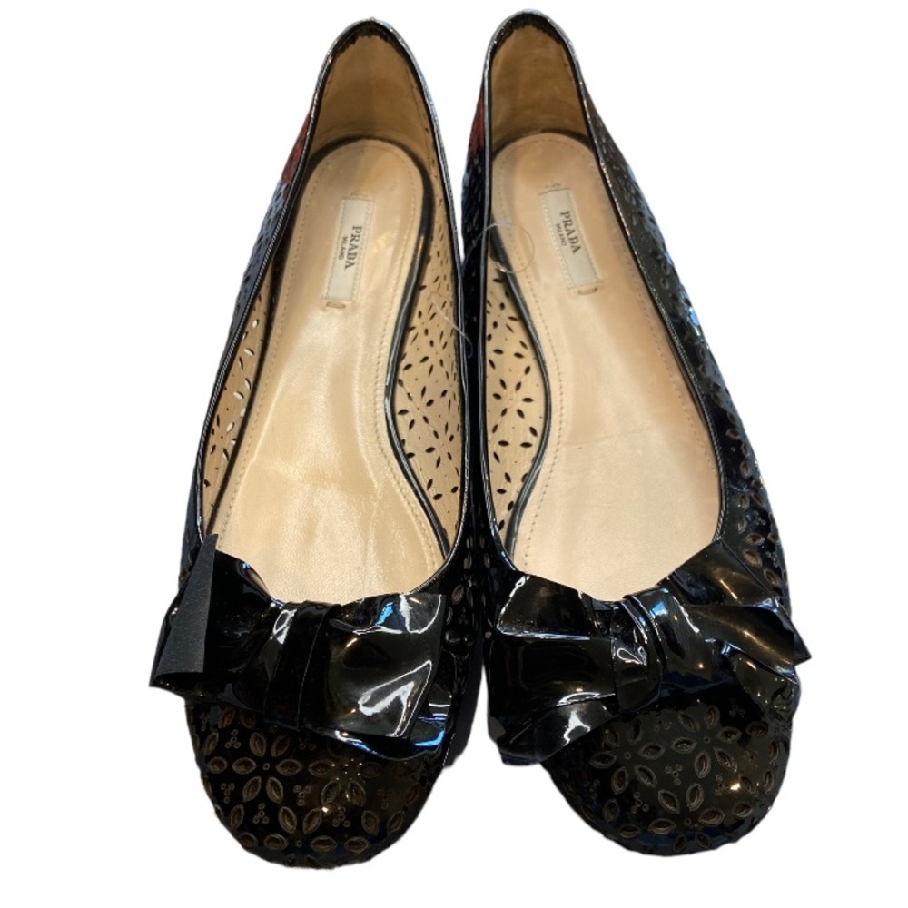 Prada
Perforated Patent Leather Ballet Bow Flats woman’s size 41